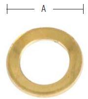 Dørringe 18x12x2 mm 10 stk i messing