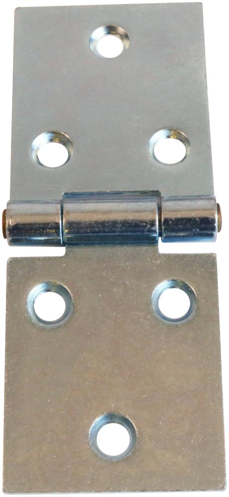 Bladhængsel 50×125 mm 2 stk. med skruer med skarpe hjørner – elforzinket blå