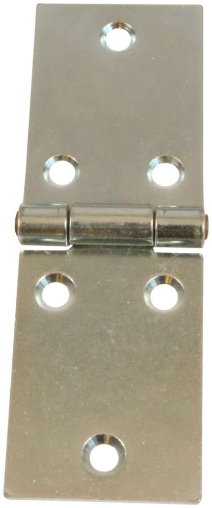 Bladhængsel 150 mm med skarpe hjørner – elforzinket blå