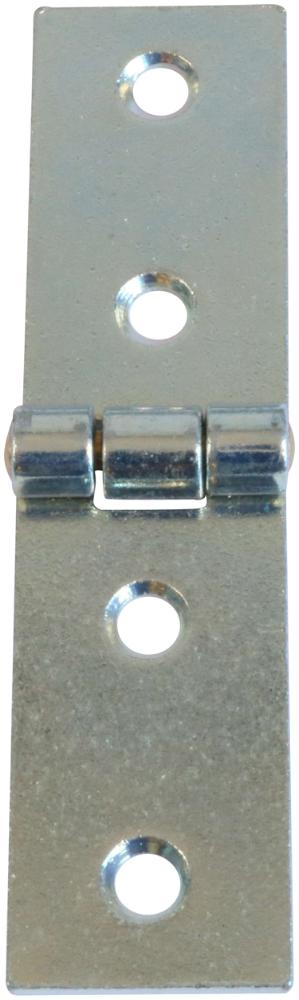 Bladhængsel 25×100 mm med skarpe hjørner – elforzinket blå