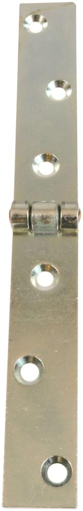 Bladhængsel 25×210 mm med skarpe hjørner – elforzinket blå