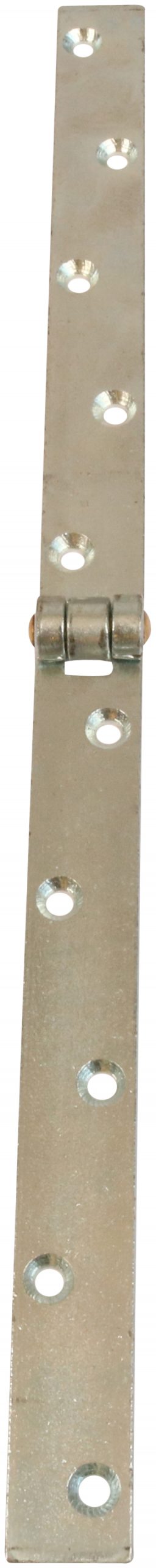 Bladhængsel 25×410 mm med skarpe hjørner – elforzinket