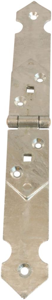 Bladhængsel 38×305 mm med skarpe hjørner – varmforzinket