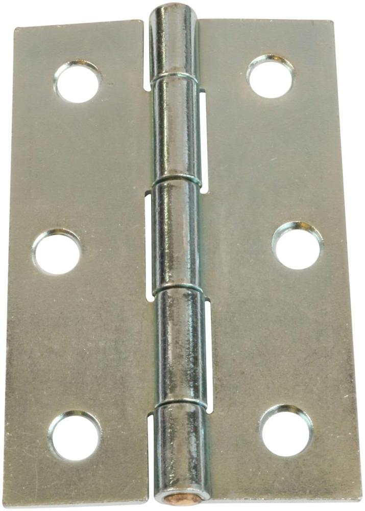 Kanthængsel 89 mm med skarpe hjørner – elforzinket blå