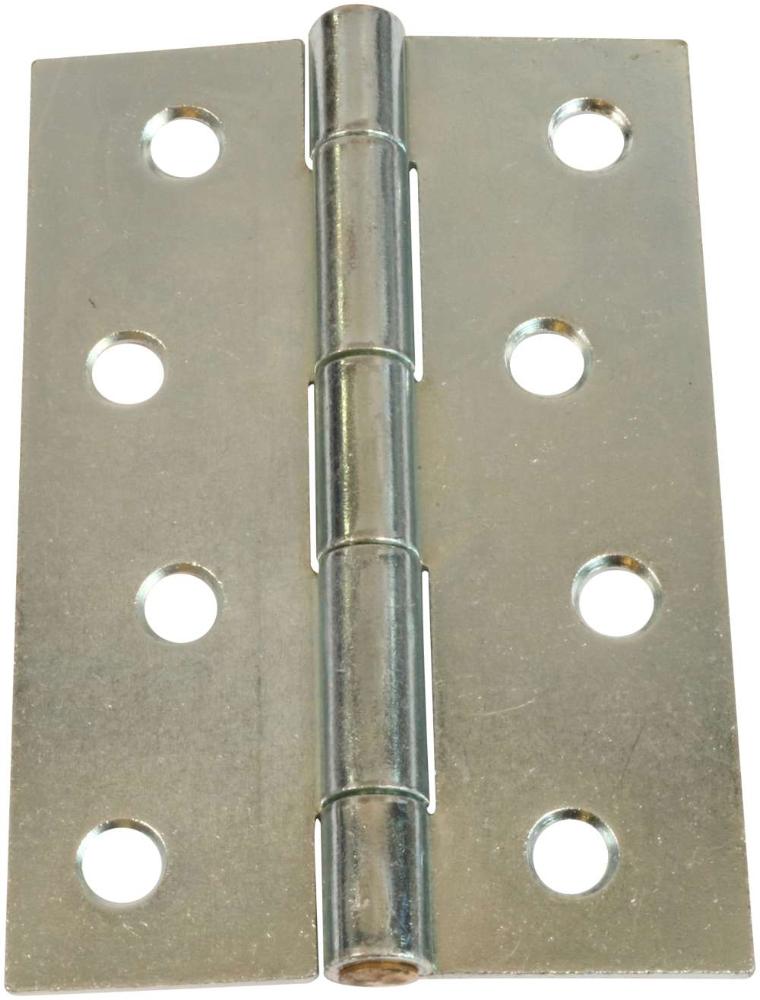 Kanthængsel 102×30 mm 2 stk. med skruer med skarpe hjørner – elforzinket blå