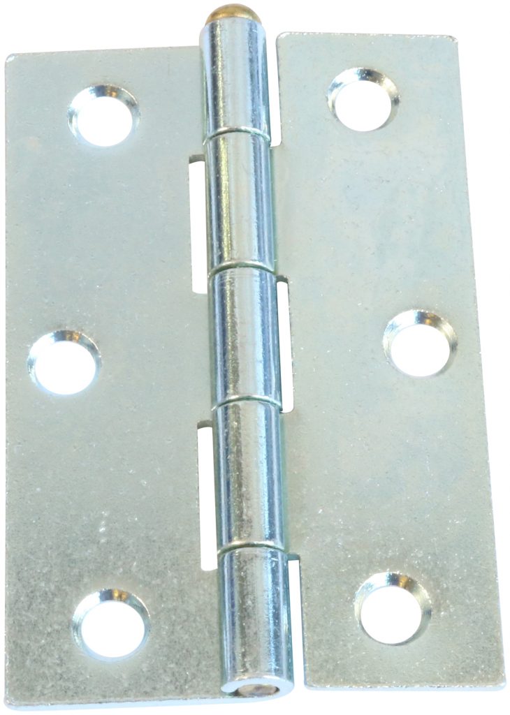 Kanthængsel 76 mm med skarpe hjørner – elforzinket