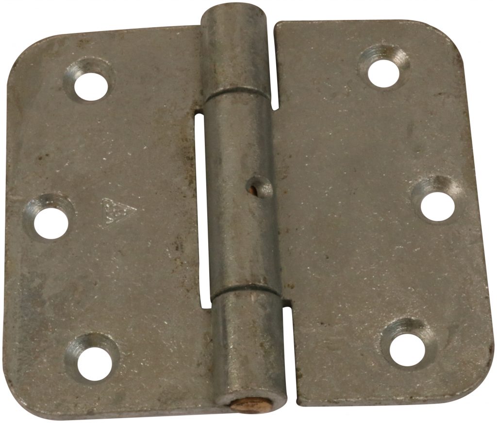 Kanthængsel 80×90 mm med runde hjørner – varmforzinket