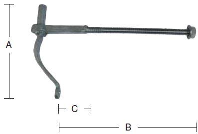 Skruestabel 13 mm tap – varmforzinket