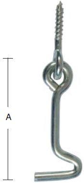 Dørkrog 100 mm med øsken – elforzinket blå