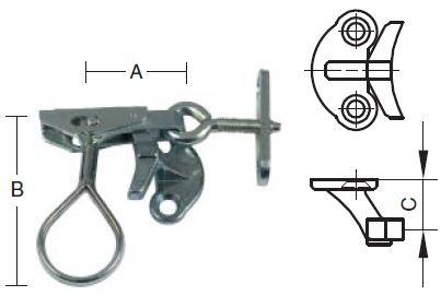 Anverfer med sikring – gevindplade – elforzinket blå