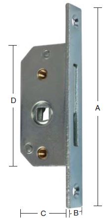 Tungelås 17 mm dorn – elforzinket.