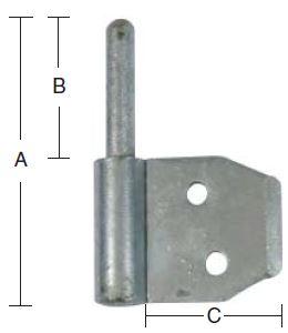 Indstukken stabel 8 mm tap – varmforzinket
