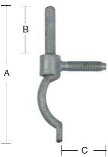 Rumpestabel 8 mm tap – varmforzinket