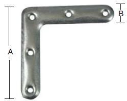 Presset hjørnebånd 2 stk. med skruer – varmforzinket