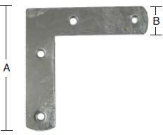 Hjørnebånd 110 mm 2 stk. med skruer – varmforzinket