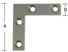 Hjørnebånd 70 mm 4 stk. med skruer – elforzinket blå