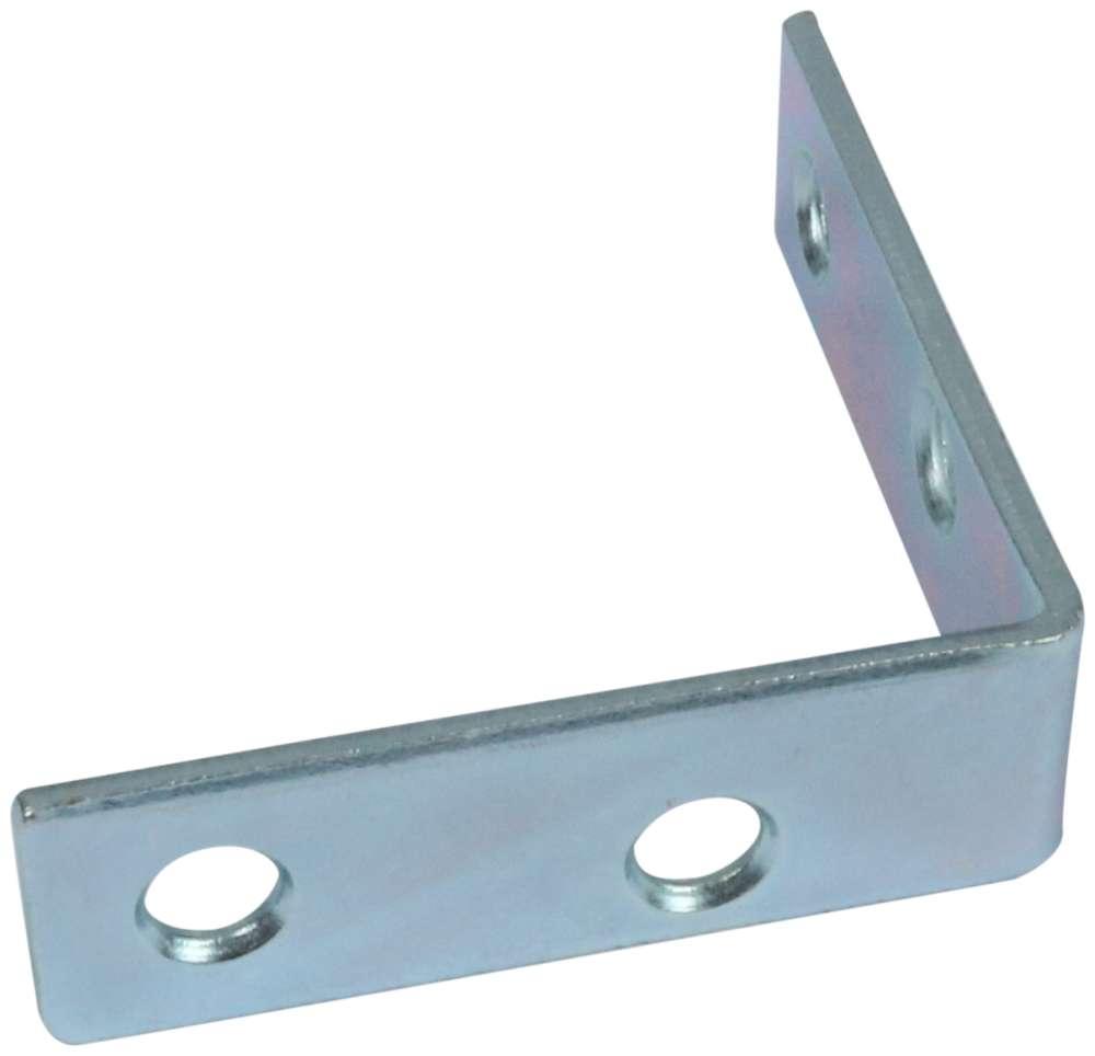 Vinkeljern 40 mm 4 stk. med skruer – elforzinket blå