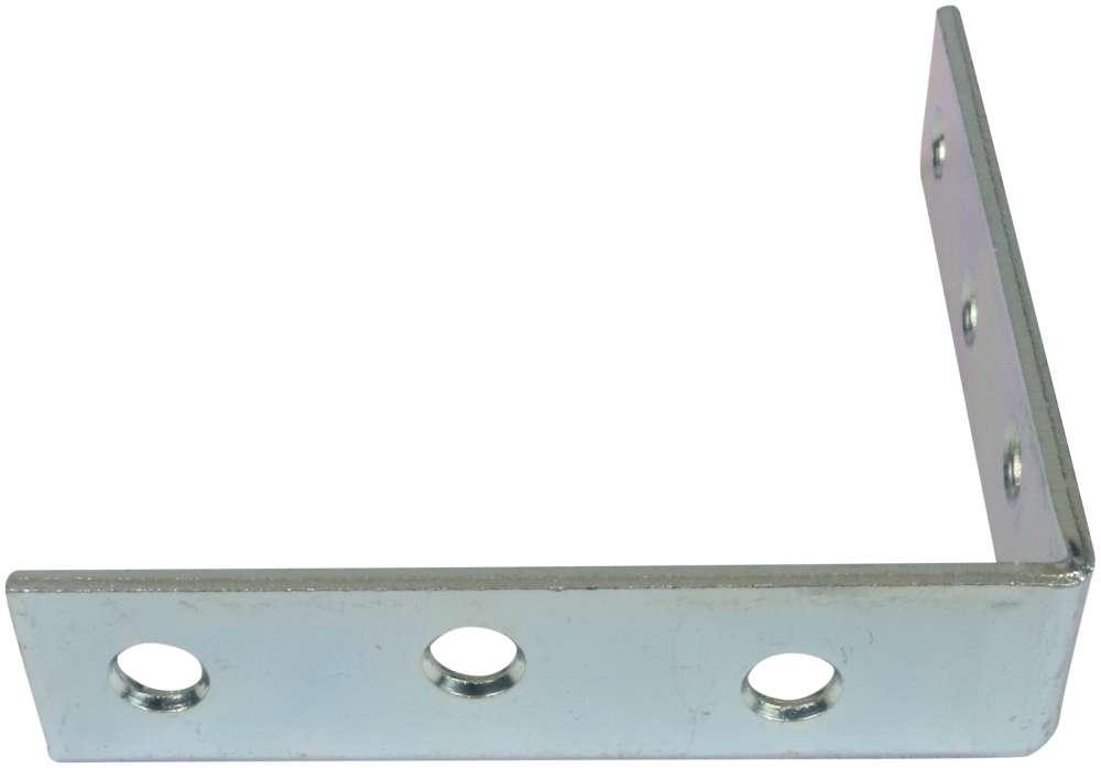 Vinkeljern 75 mm 2 stk. med skruer – elforzinket blå