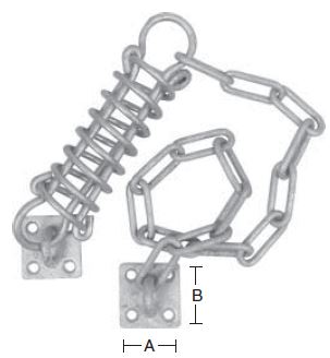 Dørkæde med fjeder – varmforzinket
