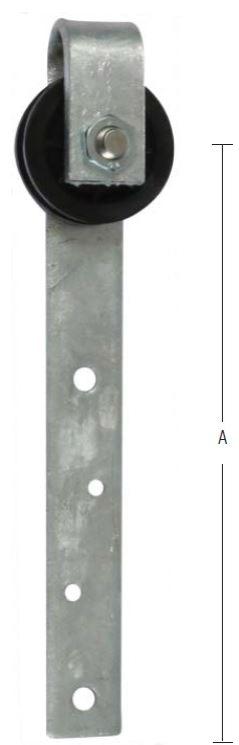 Plast skydedørsrulle 75 mm – varmforzinket