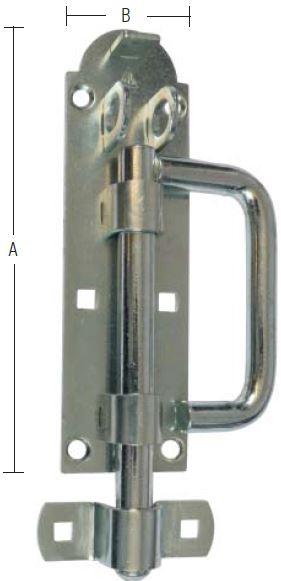 Skudrigle til hængelås med skruer – elforzinket blå