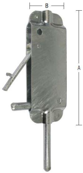 Svinestaldsrigle – varmforzinket