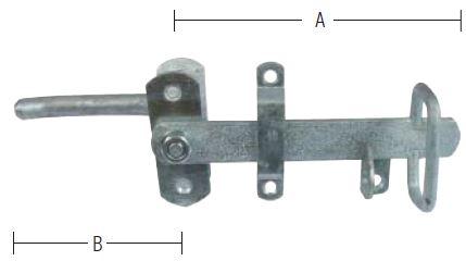 Stalddørgreb 22-34 mm dør – varmforzinket
