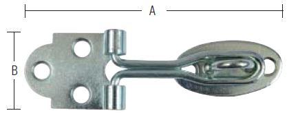 Overfald 110 mm med skruer – elforzinket blå