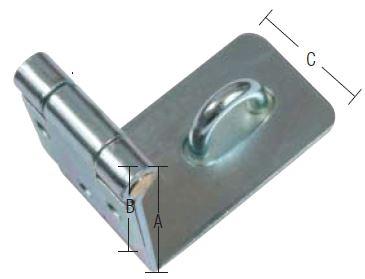 Overfald-vinkelbukket med skruer – elforzinket blå