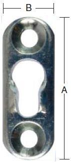 Hægtebeslag 42 mm 4 stk. med skruer – elforzinket blå