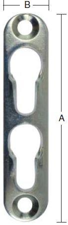 Hægtebeslag 65 mm 4 stk. med skruer – elforzinket blå