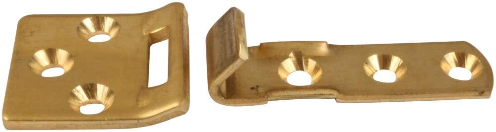 Klapbordbeslag i messing – blank/ubehandlet