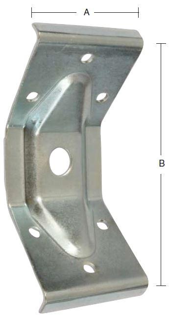 Bordsamlebeslag 50x100x2 mm – elforzinket blå