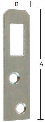 Hængeblik 4 stk. med skruer – elforzinket blå