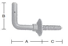 Gelænderholder * – lakeret brun