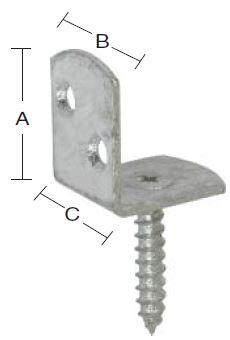 Stakit holder til læhegn –  varmforzinket