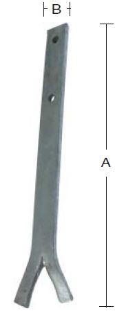 Løsholtjern 490x40x8 mm – varmforzinket