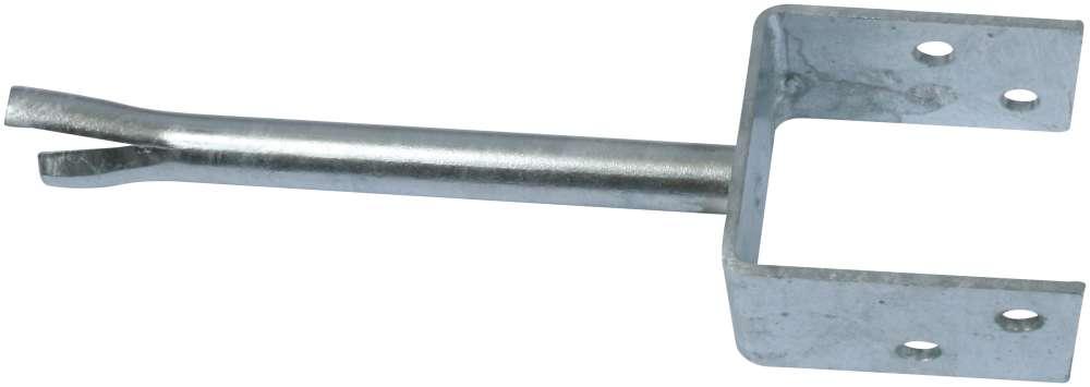Stolpebærer 50 mm U-profil 50×90 mm, pind 200 mm – varmforzinket
