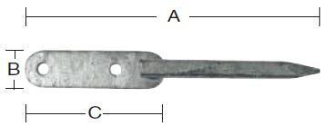 Murstift 125 mm 2 stk – varmforzinket