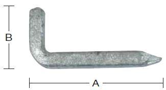 Murhage 50 mm 2 stk. – varmforzinket