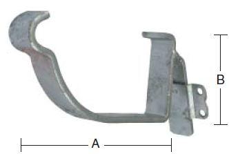 Rendejern 125 mm konsol 20 grader – varmforzinket