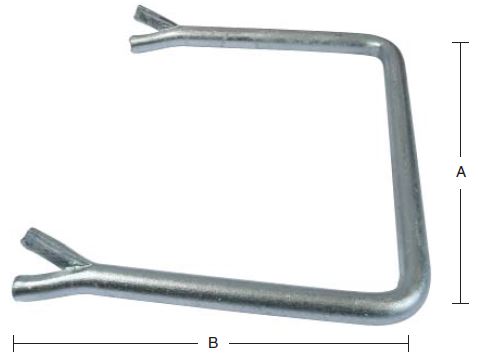 Stigetrin 300×250 mm til indmuring – varmforzinket