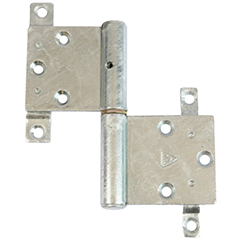 Let dørhængsel 70×33 mm med skarpe hjørner, venstrehængt – varmforzinket