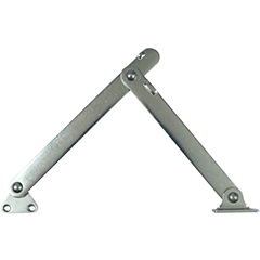 Skabshængsel 50 mm-17/20 – udenpåliggende låger med skarpe hjørner, venstrehængt – grå