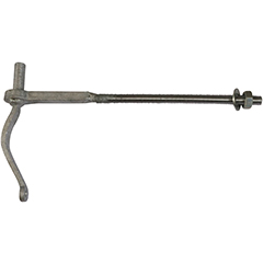 Let dørhængsel 70×33 mm med skarpe hjørner, venstrehængt – varmforzinket