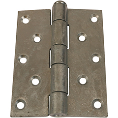 Let dørhængsel 70×33 mm med skarpe hjørner, venstrehængt – varmforzinket