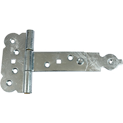 Let dørhængsel 70×33 mm med skarpe hjørner, venstrehængt – varmforzinket