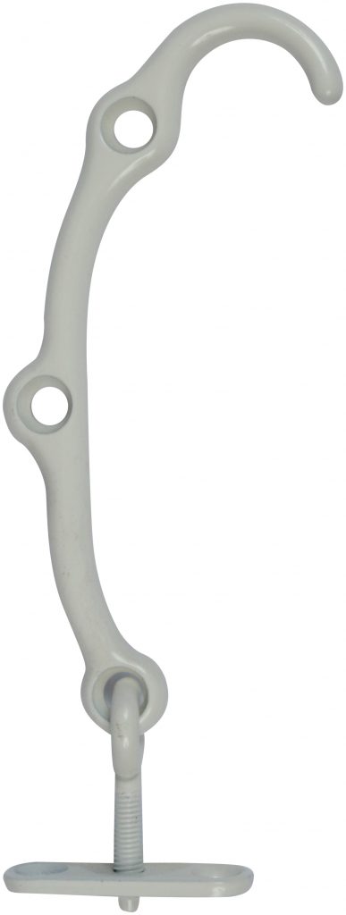 Stormkrog med 2 huller og gevindplade – hvid