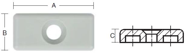 Afstandsklods 17 mm til døre