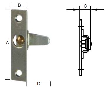 Tungelås 93 mm – elforzinket